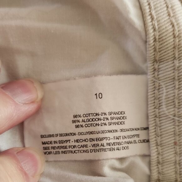 Gloria Vanderbilt Cream Capris with Rolled Cuffs Womens Size 10 - Picture 7 of 9